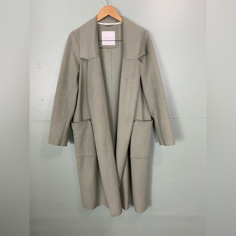 Sosken Studios Bella Wool Blend Coat Green Size‎ Large